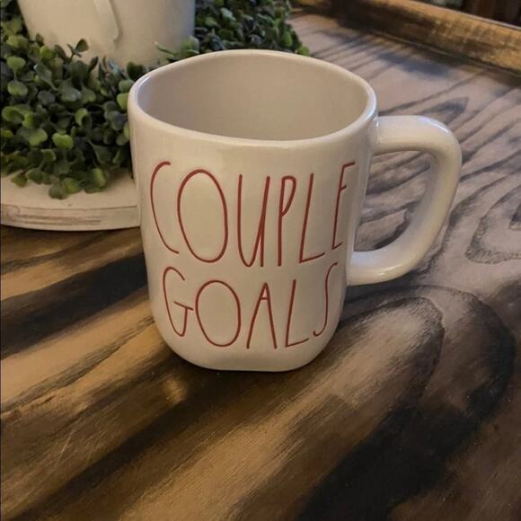 RAE DUNN White Red Couples Goals Valentine’s Day Mug - Picture 3 of 4